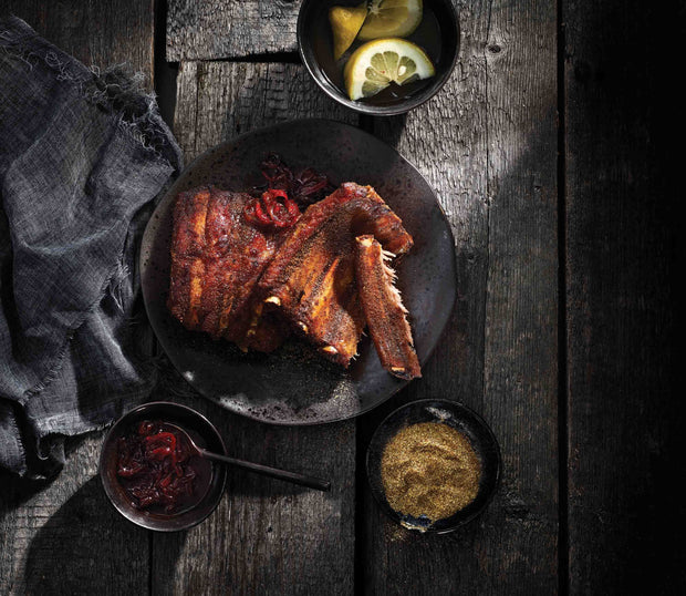 Golden Iberico spareribs