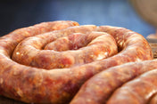 Gewürzte Iberico und Black Angus Boerewors