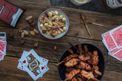 Gegarte Hähnchen-Snackspieße