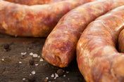 Gewürzte Iberico und Black Angus Boerewors