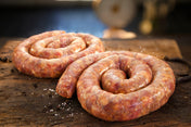 Gewürzte Iberico und Black Angus Boerewors